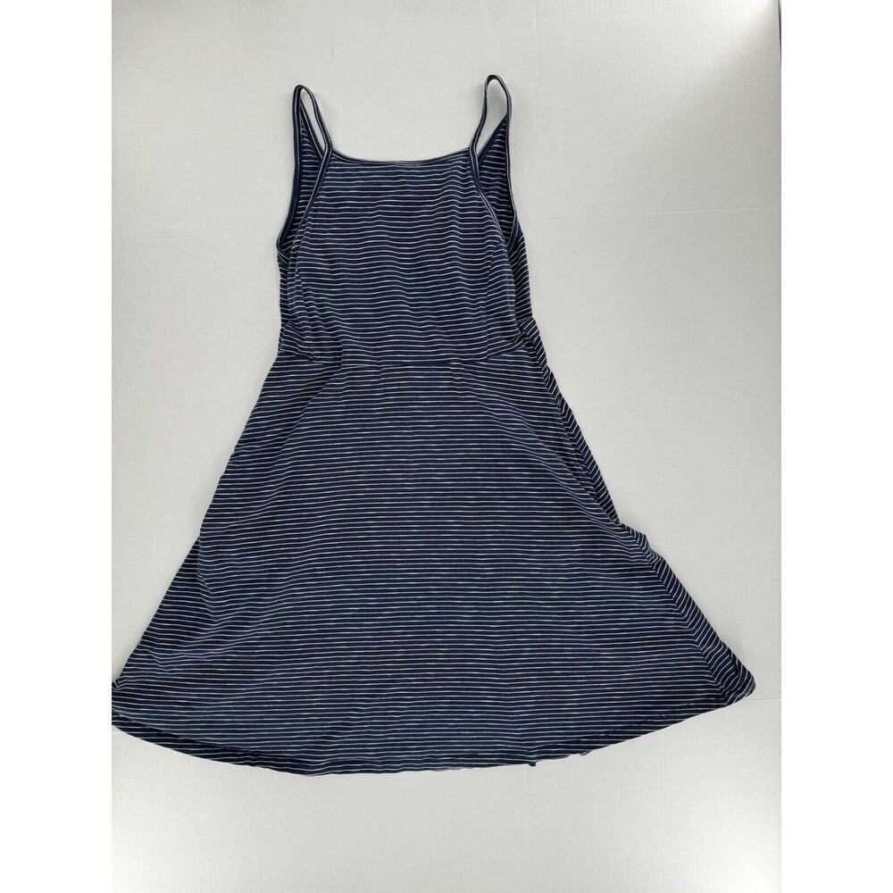 Toad & Co Dress Size Small Organic Cotton Striped V Neck Back Outdoor Casual​​ - Picture 3 of 13
